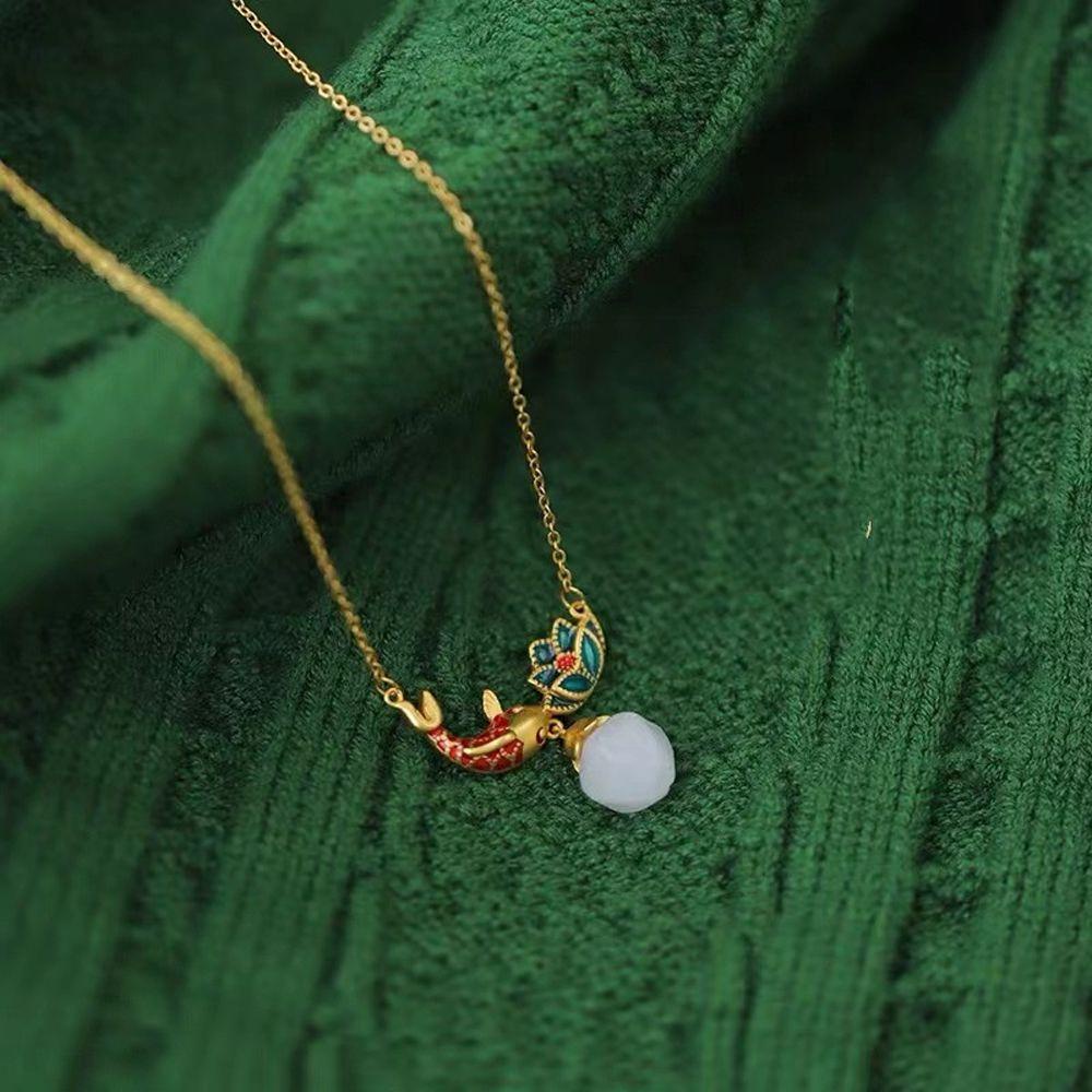 Mxbeauty Woman Kalung Elegan Sederhana Untuk Anak Perempuan Liontin Bunga Lotus Ins Perhiasan Leher