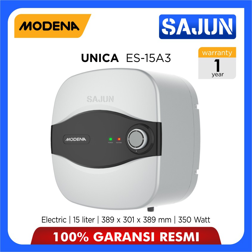 Modena Electric Water Heater ES 15 A3 Kapasitas 15 Liter ES-15A3 ( BONUS SHOWER )