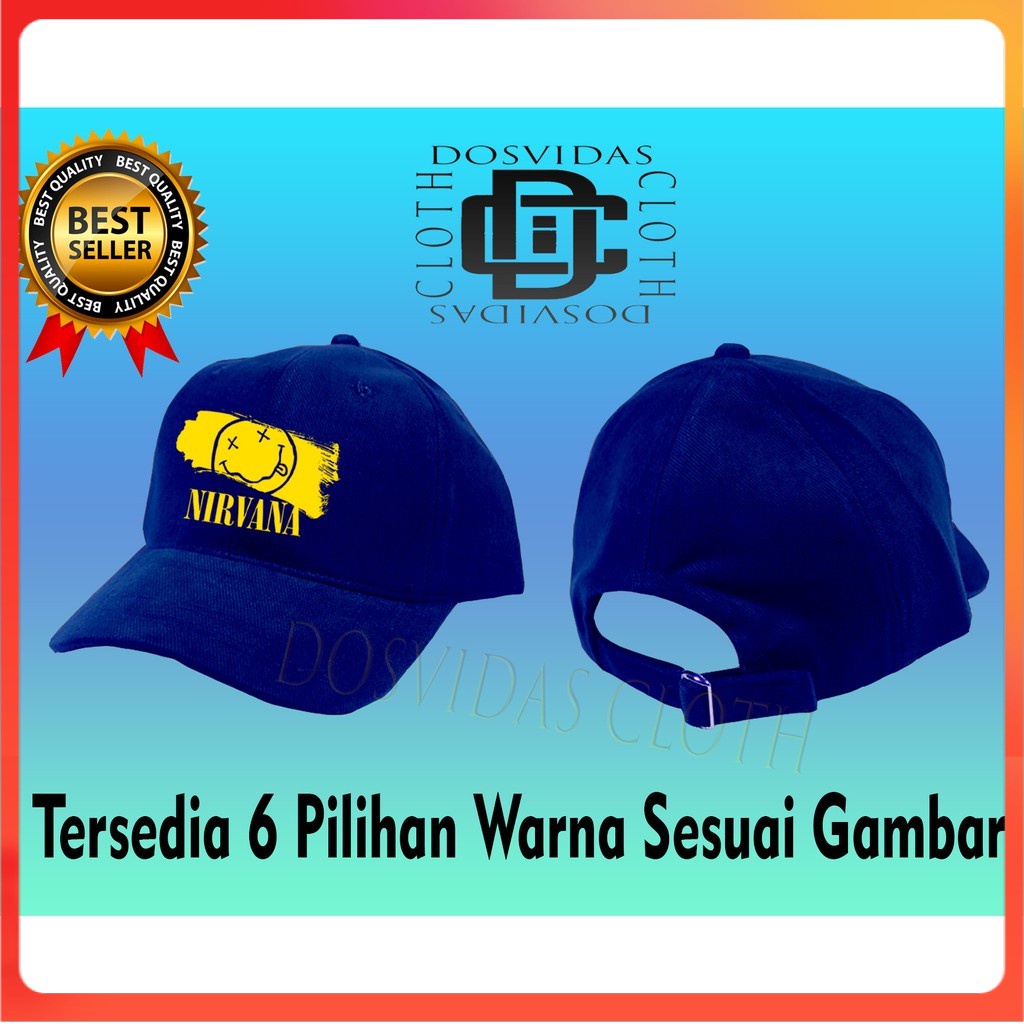 Topi Baseball NIRVANA BAND keren BERKUALITAS  Pria Wanita BAND NIRVANA COD