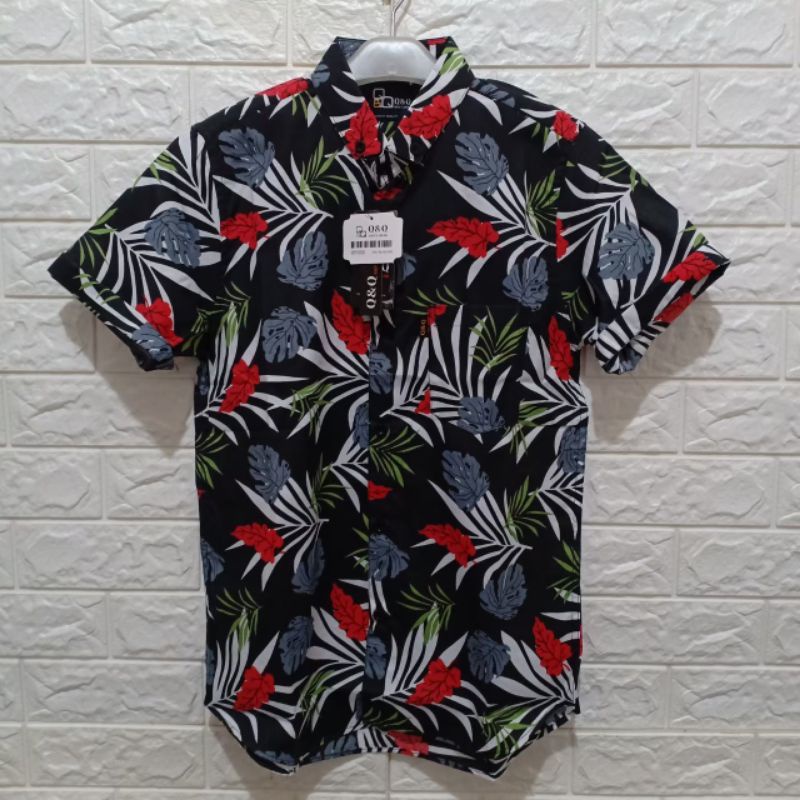 Kemeja Pria Motif Pria Cowok Lengan Pendek Bunga Formal Casual Murah Slimfit All Size M L XL Bagus