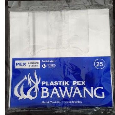 Kresek Bening PEX Bawang ukuran 25 (Isi +-30)