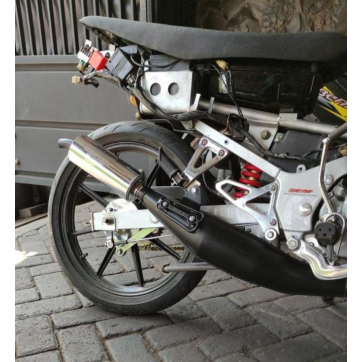Knalpot ahm satria 2 tak knalpot satria 2tak standar racing ahm made in malaysia knalpot standar sat