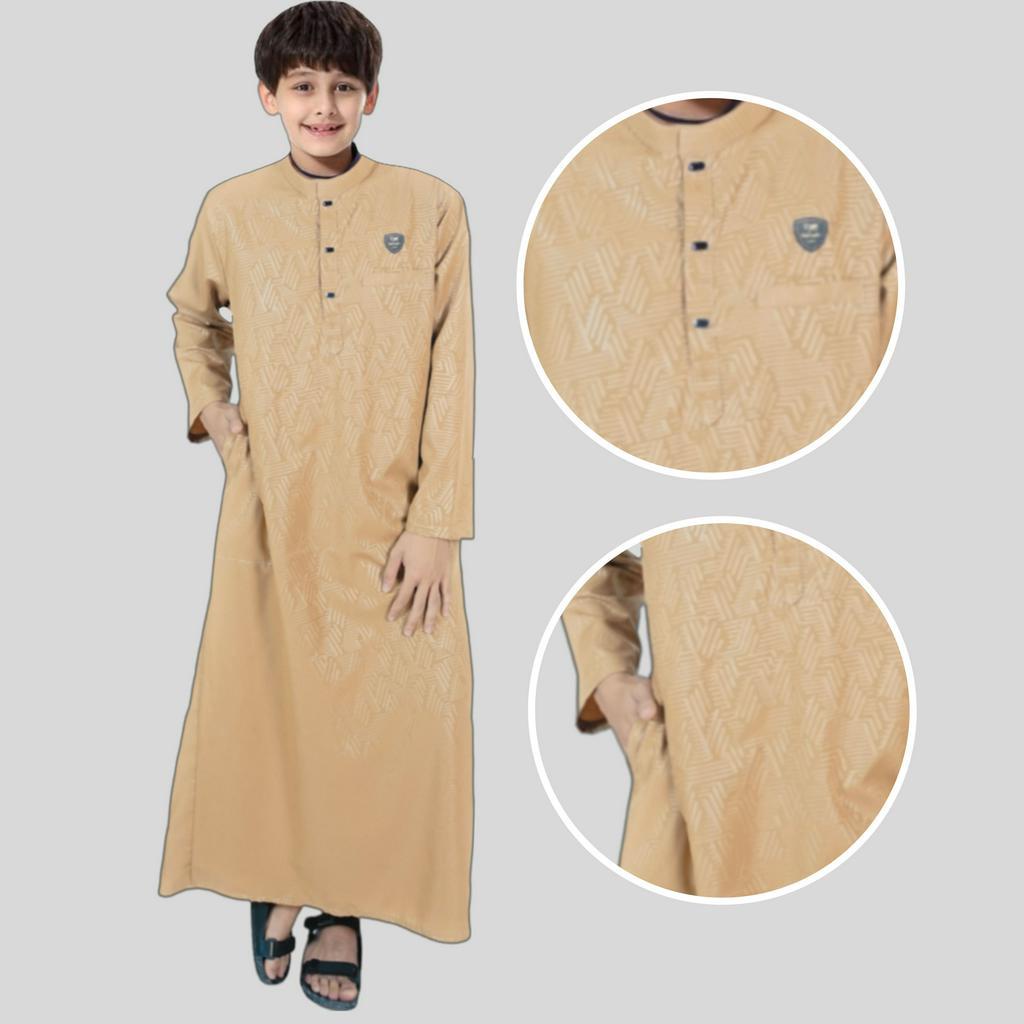 AL-FADIL/gamis anak KATUN EMBOS laki laki usia 1-14 tahun/kurta arabic anak/koko anak/jubah anak premium /baju muslim era baru