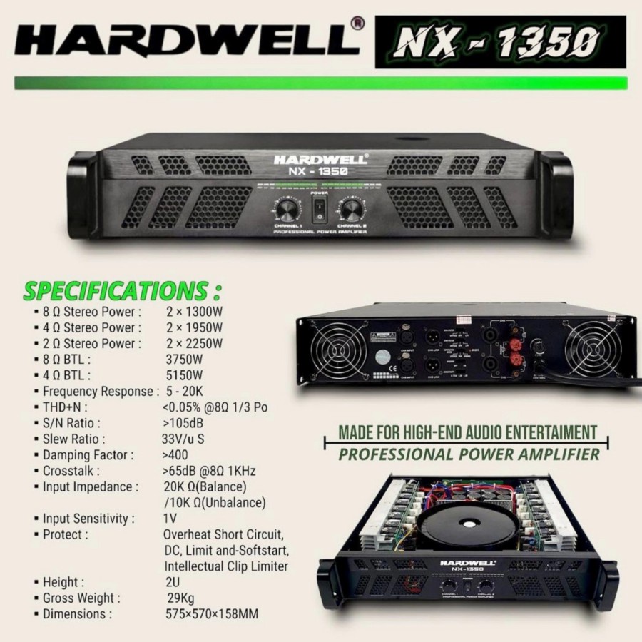 Power Amplifier Hardwell NX 1350 / NX1350 / NX-1350 Original