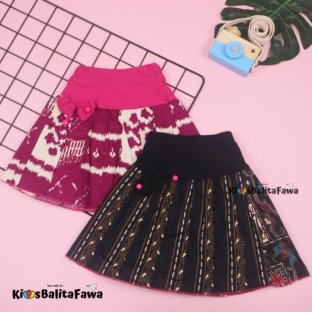 Rok Pita Batik uk 1-4 Tahun / Rok Skirt Pendek Anak Perempuan Murah Motif Kaos Lucu Adem5