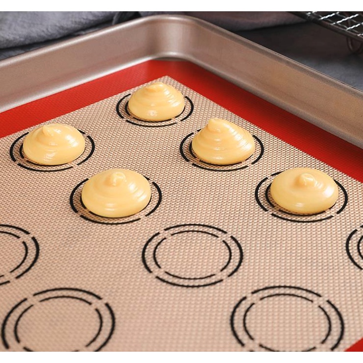 Adda Home - Alas Adonan Macaron Makaron Cookies Biskuit Silikon Baking Mat Tebal