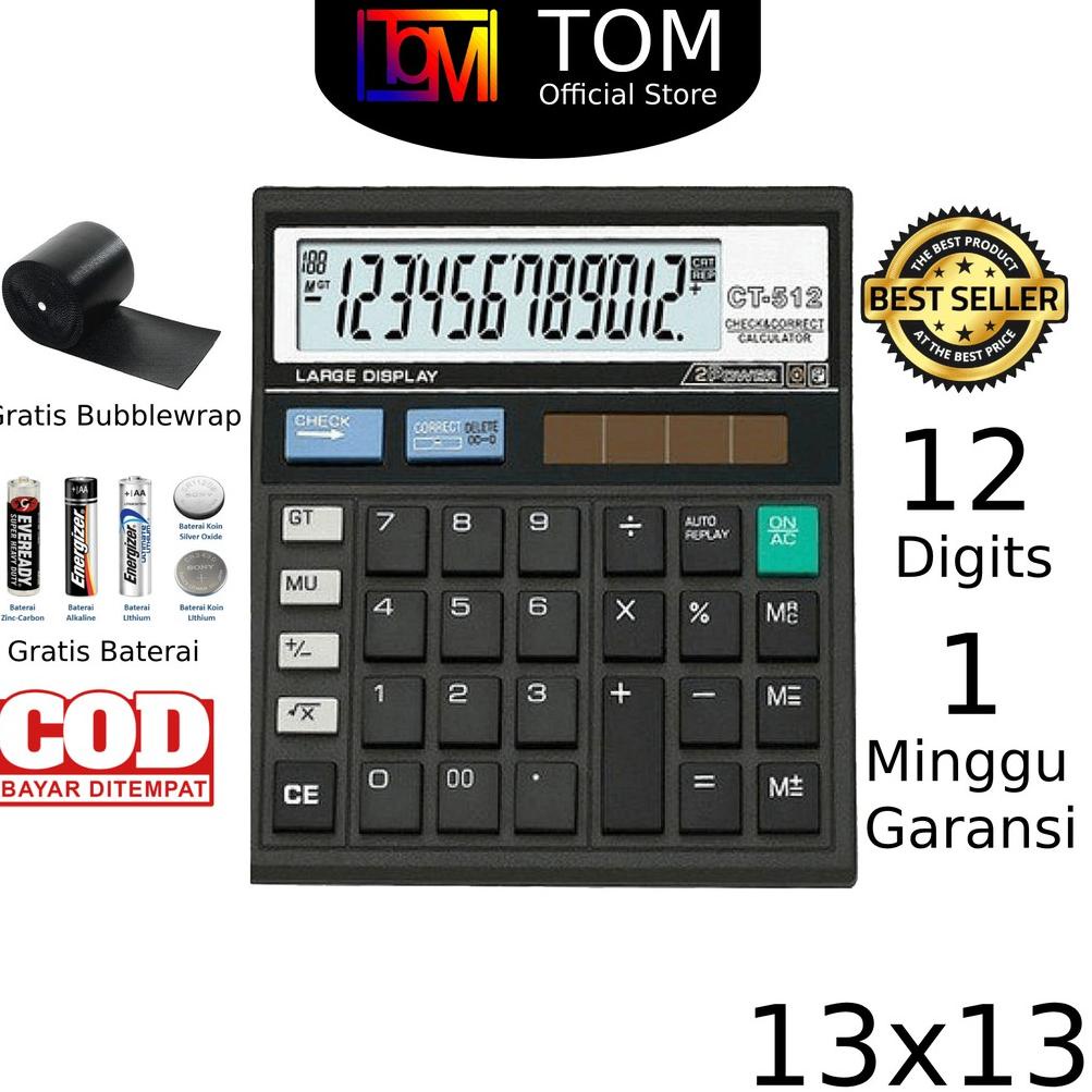 

[KODE SEMWG] Kalkulator Citizen CT 512 12 Digit -Kalkulator Check / Kakulator Dagang Besar / Calculator CT 512