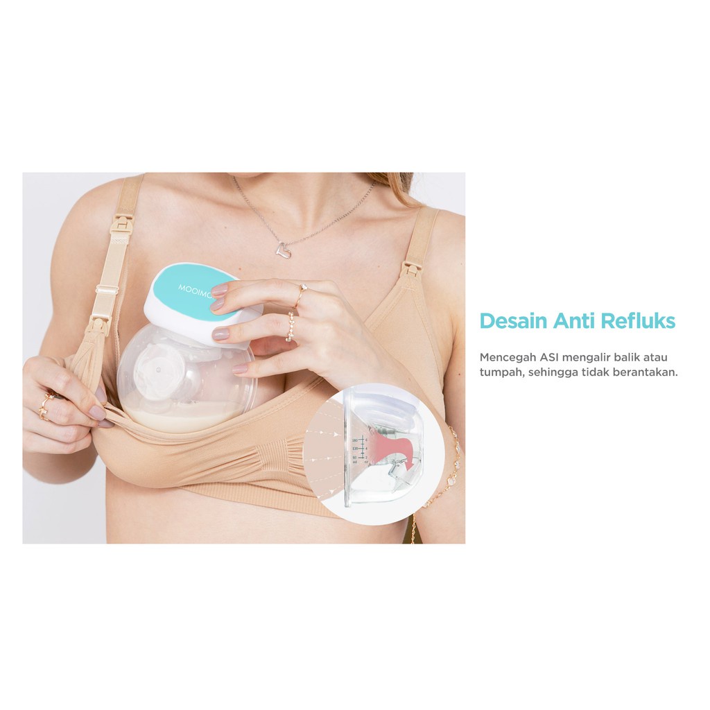 MOOIMOM WIRELESS HANDS FREE ELECTRIC BREAST PUMP