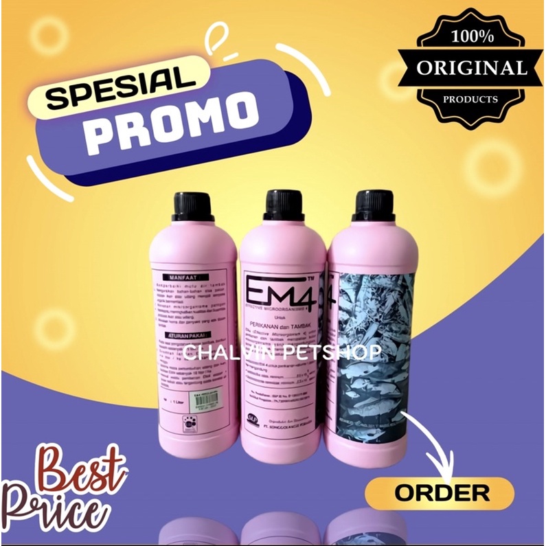 EM4 MIKROORGANISME PUPUK ORGANIK CAIR PERIKANAN DAN TAMBAK 1 LITER
