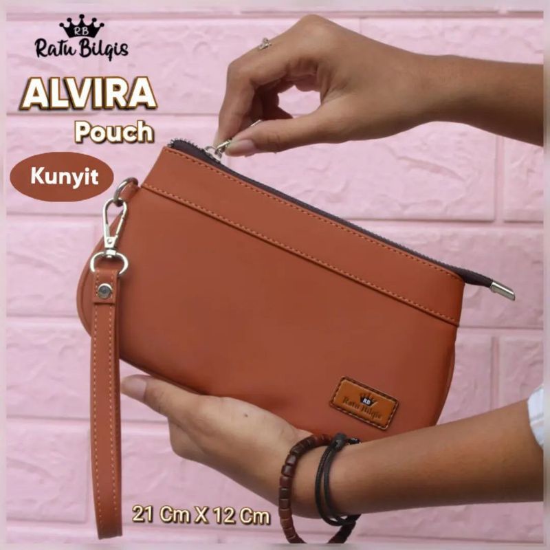 Alvira Pouch By Ratu Bilqis / Pouch Anti Air / Pouch Waterproof / Pouch Bahan Chocoly Premium / Dompet Handphone