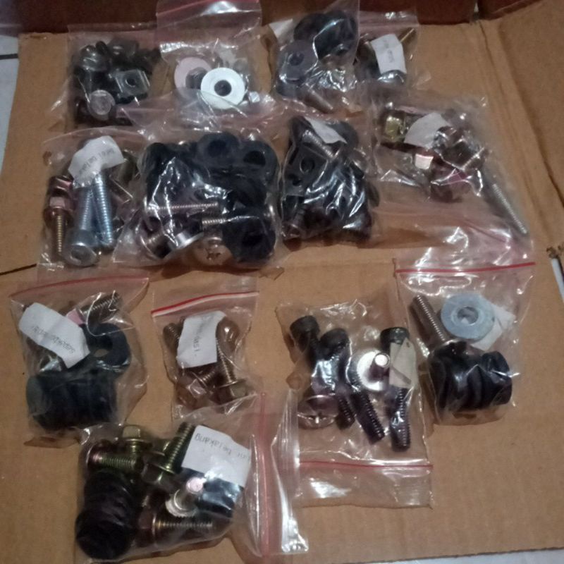 Jual Baut Lengkap Baud Full Body Set Motor Fizr Lengkap Dengan Karet Baut Ring Dan Bos Shopee