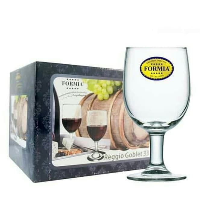 (6 Pcs) Gelas kaki Goblet Formia Reggio I Formia Goblet Glass 33 CL