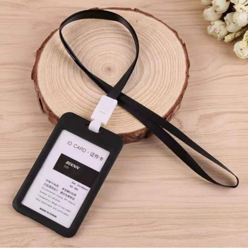 

id card holder /name tag / lanyard plus tali 54 x 90 mm