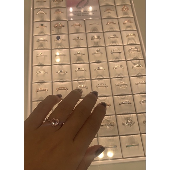 Pandora Sparkling Evelated Heart Ring