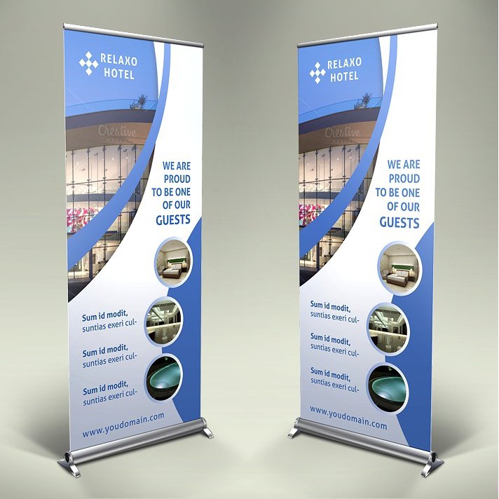 Cetak Spanduk / Banner Roll Up 85x200 Bahan Flexy