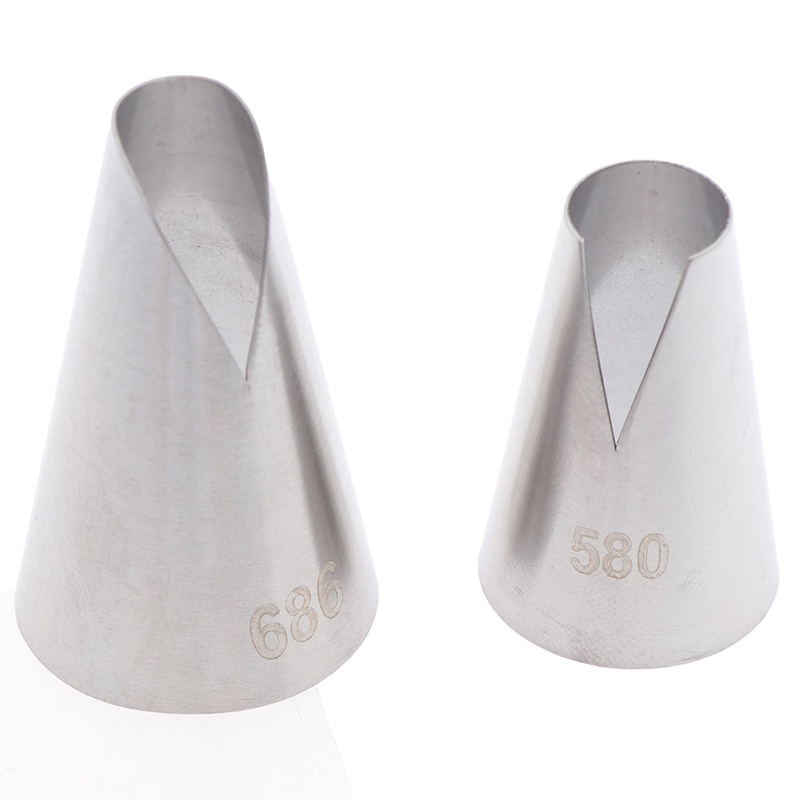 3 PCS Nozzles Piping Krim Icing Bentuk Kelopak Bunga Untuk Dekorasi Pastry