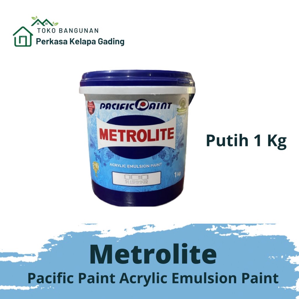 Jual Cat Tembok Metrolite Putih Kg Pacific Paint Acrylic Emulsion Paint Shopee Indonesia