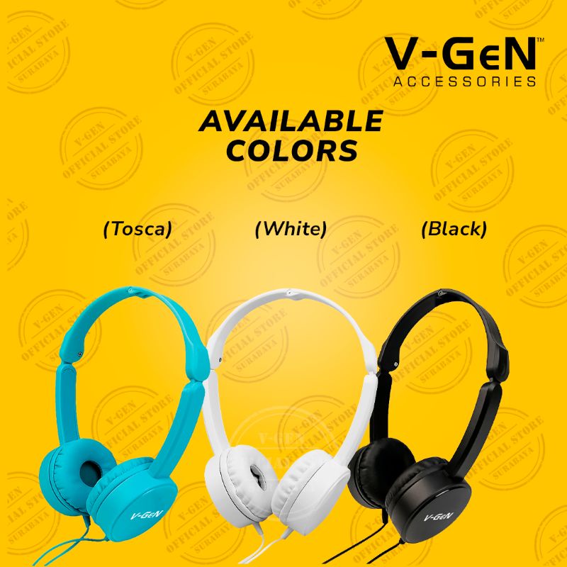 Headset V-GeN VHD1-03 Wired Extra Bass Headphone VGEN