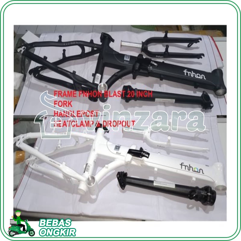 FRAME FNHON BLAST 20 INCH INCH BINGKAI 20INC INC BATANG SEPEDA LIPAT SELI FOLDING FORK HANDLEPOST BI