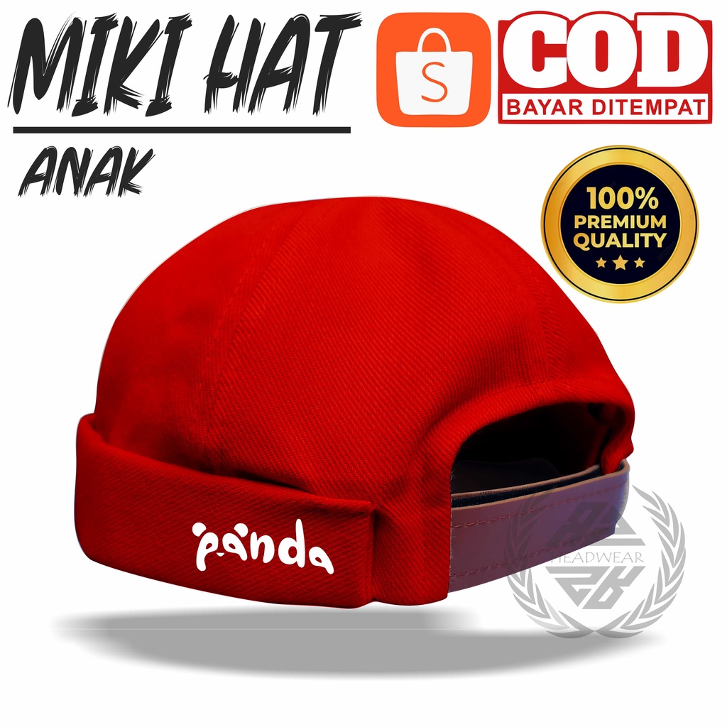 Topi Peci Anak (Uas) Mikihat Anak Logo Kaligrafi Muslim Kwalitas Import