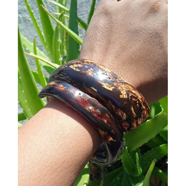 GELANG AKAR BAHAR MERAH CRISTAL JUMBO