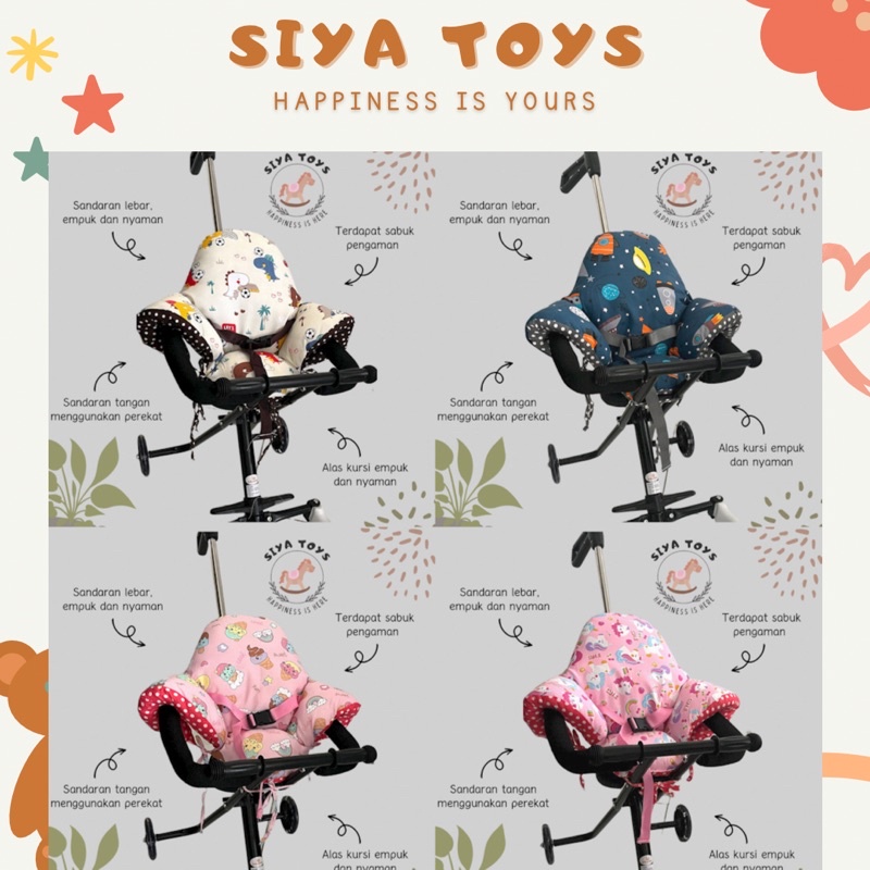 SIYA ✨ Alas Stroller Segitiga Micro Trike Alas Sepeda Bayi Roda Tiga