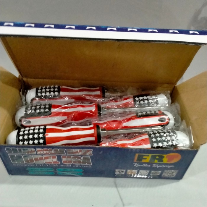 obeng bolak balik usa 12 pcs obeng america 1lusin