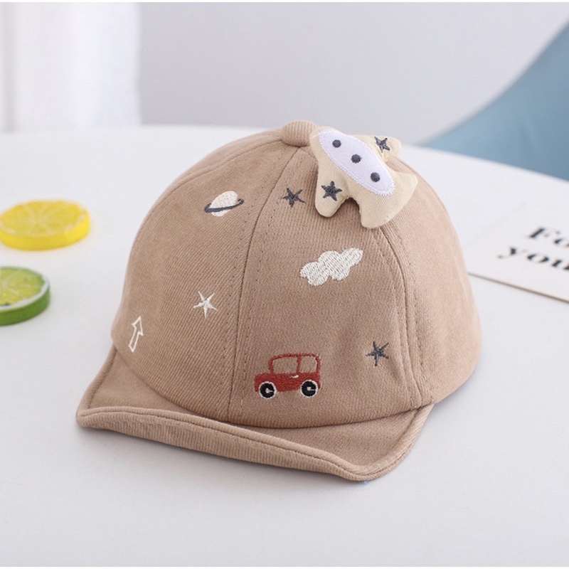 5-15 bulanTopi Baseball Anak Bayi Model PLANE Import / Baby Baseball Hat