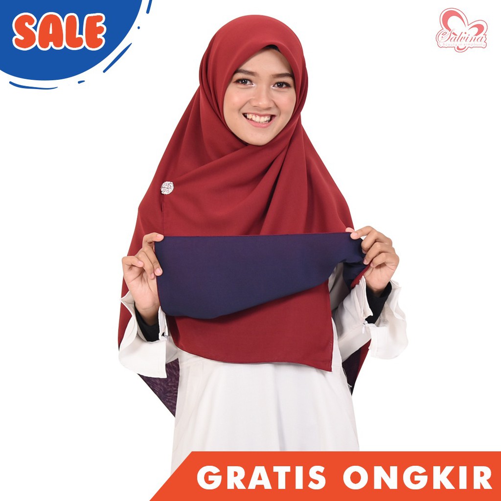 PROMO HOT SALE Jilbab  segiempat Syari  Bolak balik 2 warna  