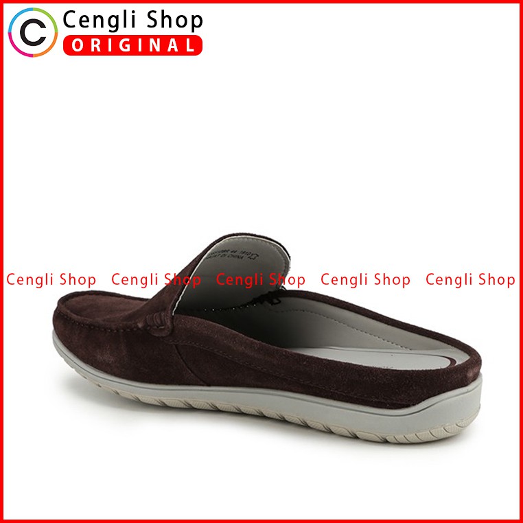 SEPATU SANDAL OBERMAIN PRIA ORIGINAL CASUAL KULIT ASLI COKLAT OM02