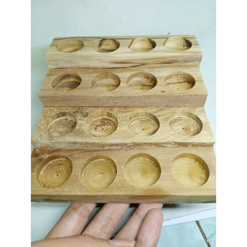 rak oil Young living essential 4 tingkatan kayu jati murni murah harga promo