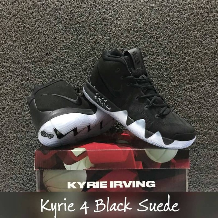 kyrie 4 black suede