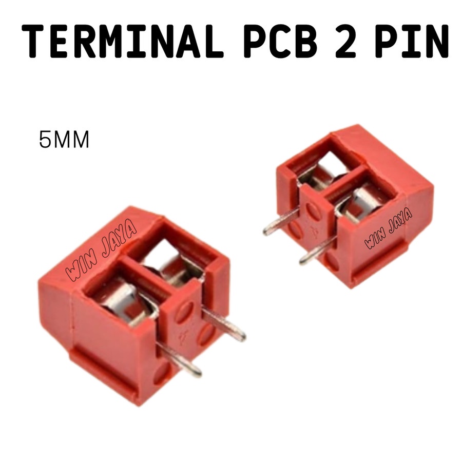 TERMINAL PCB BLOCK SCREW 2 PIN TERMINAL KONEKTOR KF30 5mm - MERAH