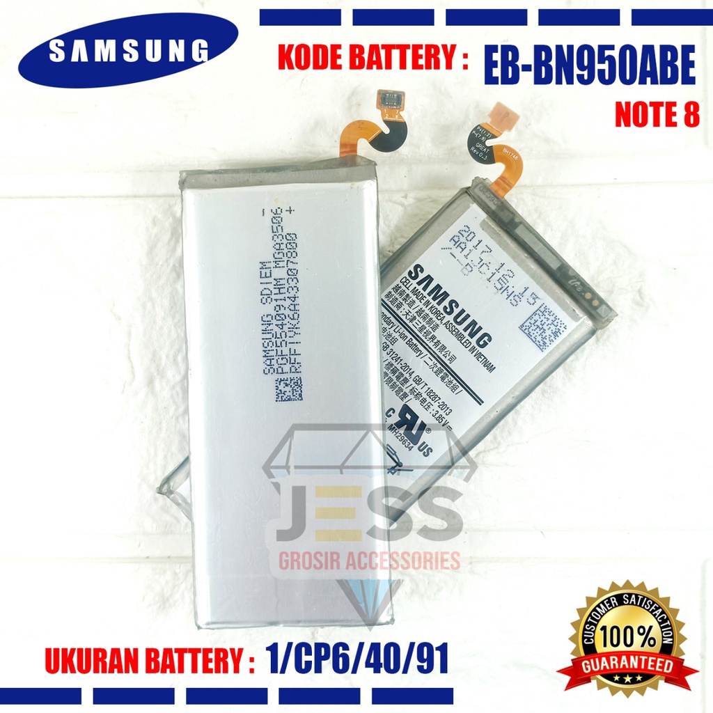 Baterai Battery Original SAMSUNG Galaxy Note 8 &amp; N9500 &amp; N9508 &amp; N950 &amp; SM-N950F Kode Batre EB-BN950ABE