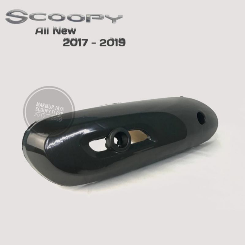 Cover Tutup Tameng Knalpot Honda Scoopy Fi Esp New Led 2017 - 2019 Original Standar