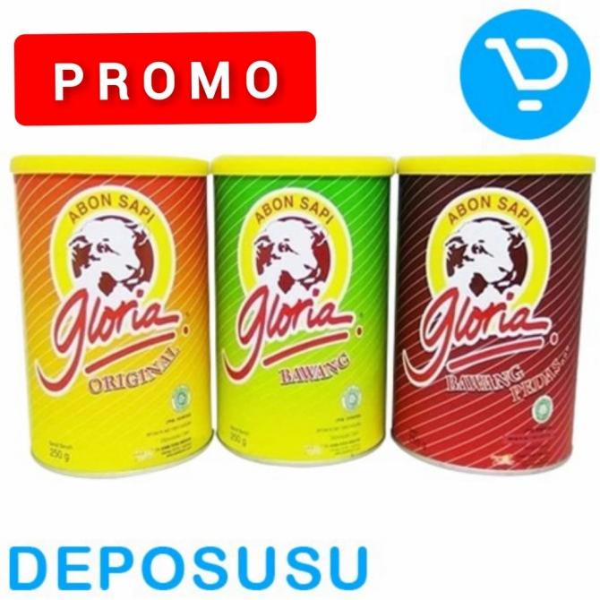 

Abon Sapi GLORIA 250gr (rasa: Original, Bawang, Bawang Pedas)