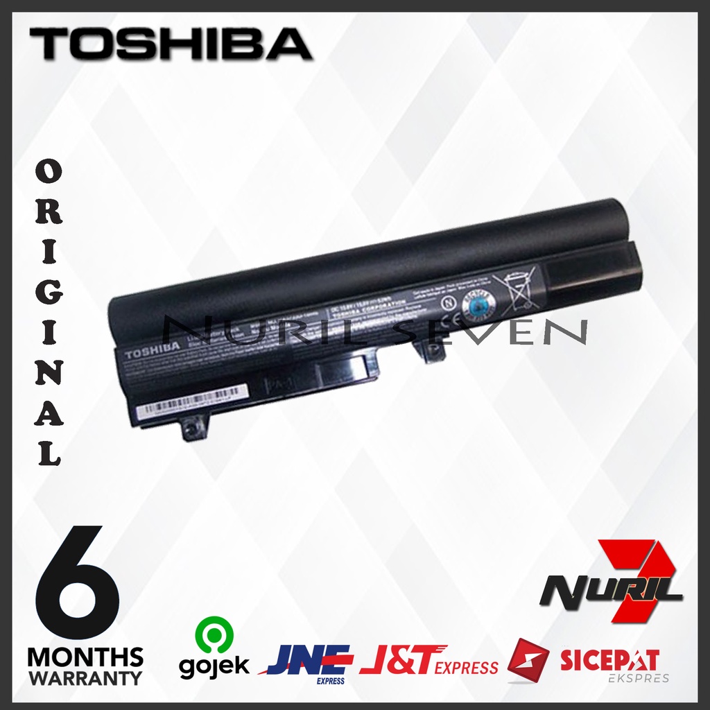 Original Baterai TOSHIBA Netbook NB200 NB205 NB250 NB255 PA3732U Battery Laptop Notebook