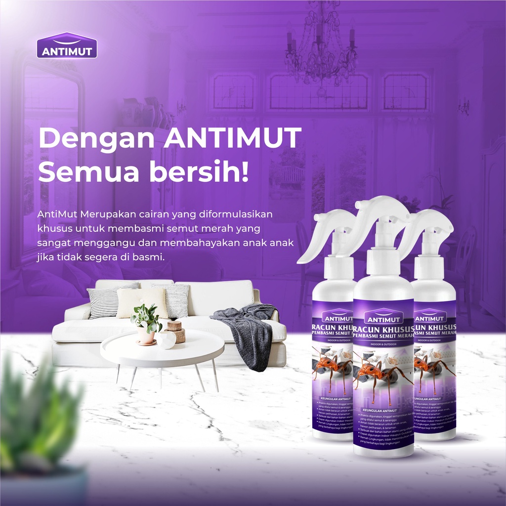 Antimut Spray Racun Semut Merah Ampuh Membasmi Bahan Alami 250 ML Bergaransi