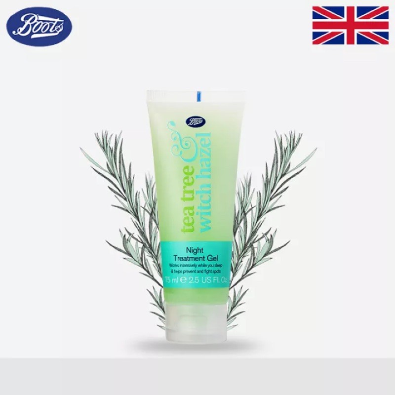 Boots Tea Tree &amp; Witch Hazel Night Gel 75ml