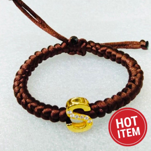 Gelang tangan wanita / gelang alphabet / gelang huruf / gelang inisial / huruf