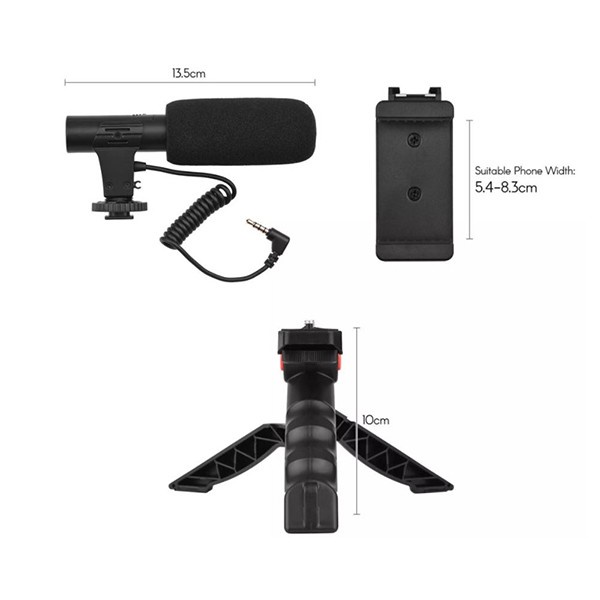 VIDEO MAKING KIT TRIPOD UNTUK VLOGER DENGAN MICROPHONE