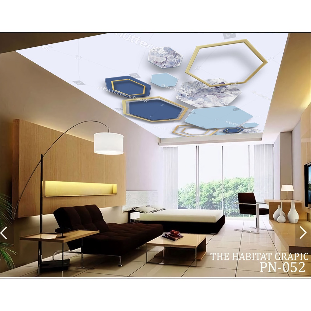 BISA COD Wallpaper Plafon - Wallpaper Plafon motif Abstrak- Wallpaper Abstrak 3D plafon