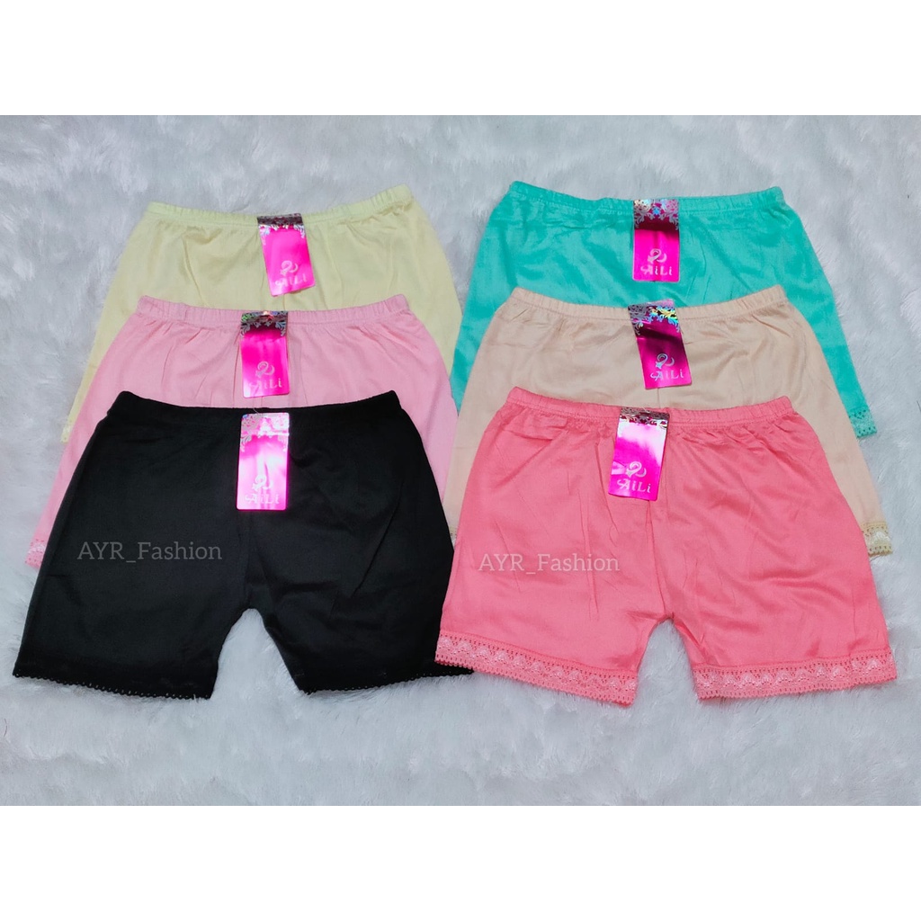 6Pcs Short AILI Pants - Celana Pop Wanita Remaja Dewasa - Celana Short Anak SD/SMP/Remaja Dan Dewasa