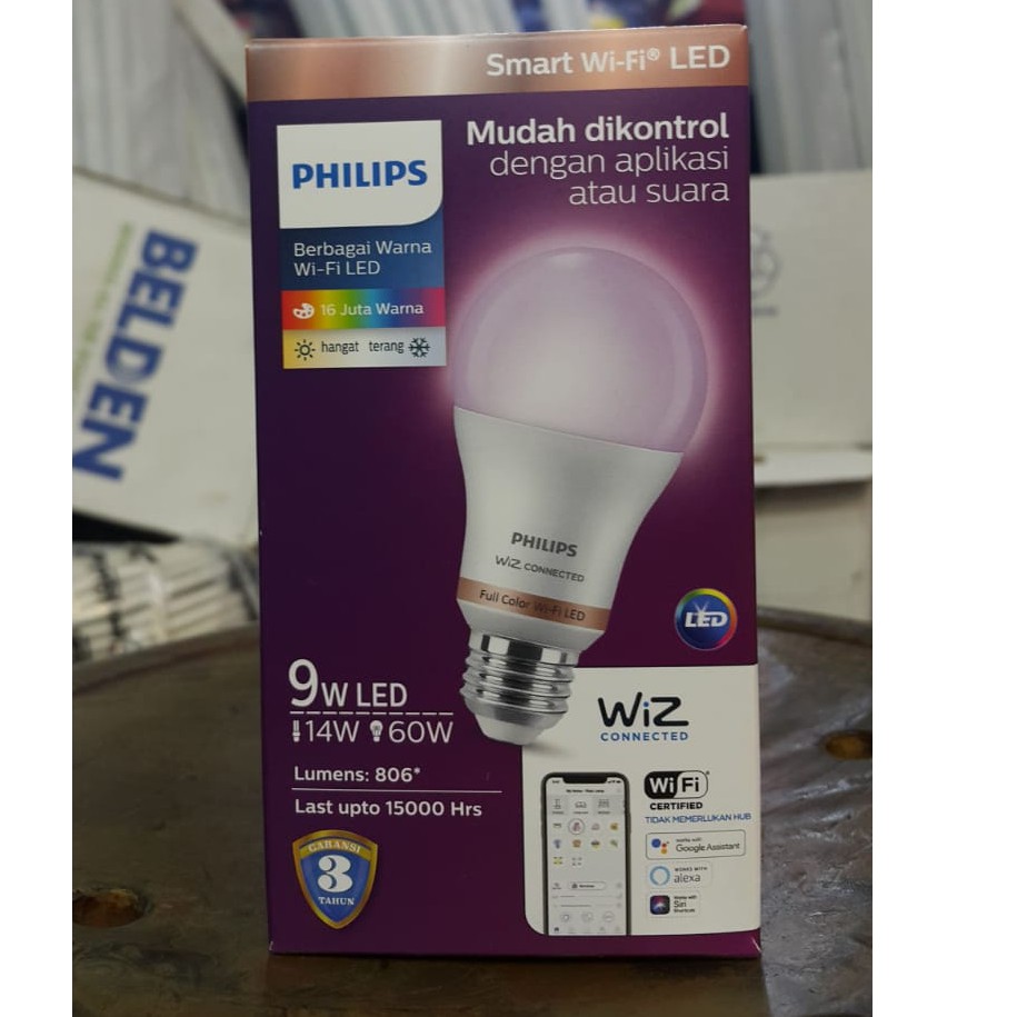 Philips Lampu Smart WiFi LED 9W - Color and Tunable White (16juta Warna)