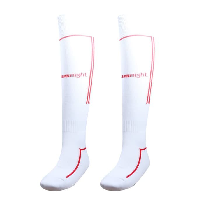 KAOS KAKI FUTSAL / BOLA ORTUSEIGHT HELIOS FB SOCKS - WHITE/ORTRED