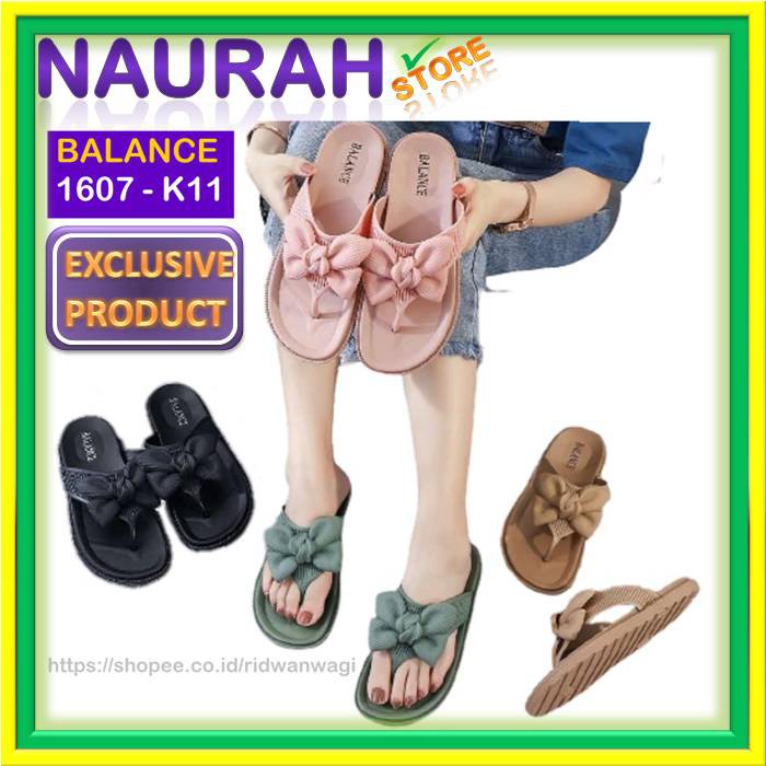 Balance 1607 K11 Sandal Wanita Original Sendal Jepit Pita Jelly Impor Very Nice Lentur Ringan Lembut