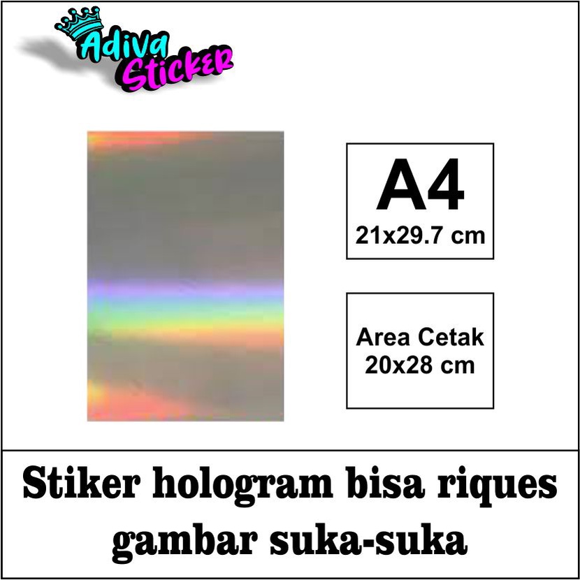 stiker hologram kostum gambar suka suka