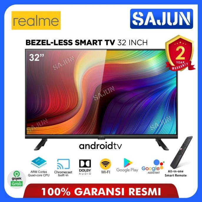 Realme Smart LED TV 32 Inch Bezelless Android TV Resmi Realme