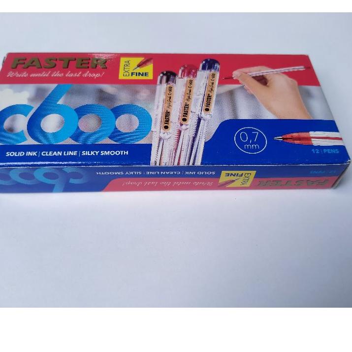 

Siap Kirim.. pulpen bolpoin bolpoint faster extra fine c600 0,7 mm warna hitam
