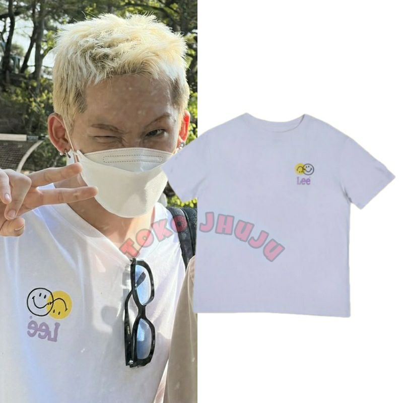 Baju Kaos Treasure Hyunsuk style LEE SMILE BOY Printing LOGO KECIL